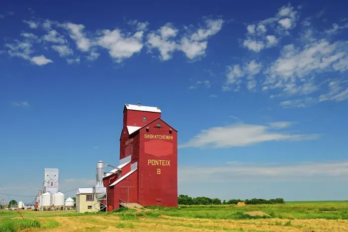 Framed Print : Print of Grain Elevators in Ponteix, Saskatchewan Framed Print : Print of Grain Elevators in Ponteix, Saskatchewan