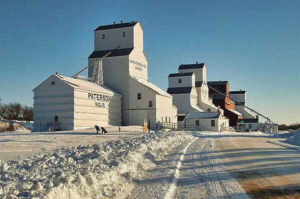 Heritage grain elevators Inglis, Manitoba, Canada