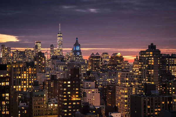High view of Manhattan Midtown, New York City