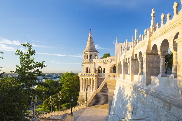 Hungary, Central Hungary, Budapest. Fishermans Bastion takes its name
