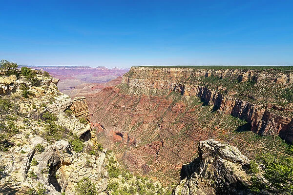 Idyllic shot of Grand Canyon near Trail View Overlook along Hermit Road, Grand Canyon National Park, Arizona, USA