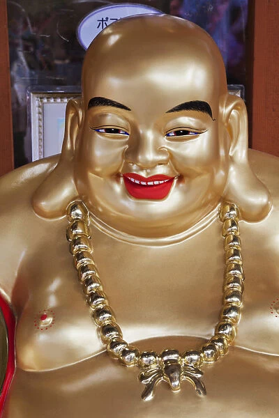 Japan, Tokyo, Asakusa, Laughing Buddha Statue