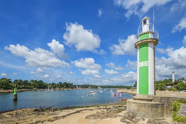 Lighthouse of Benodet, Departement Finistere, Brittany, France