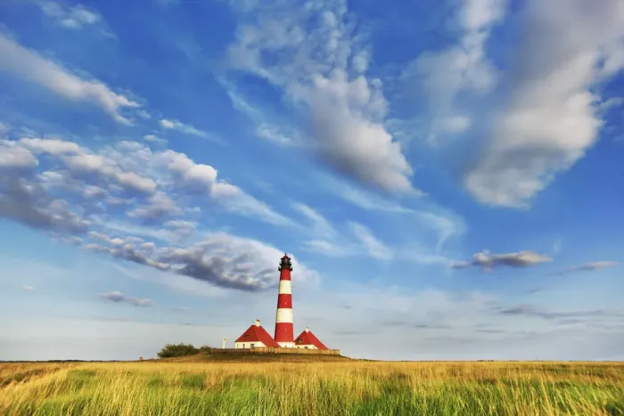 Framed Print : Lighthouse Westerhever Print Framed Print : Lighthouse Westerhever Print