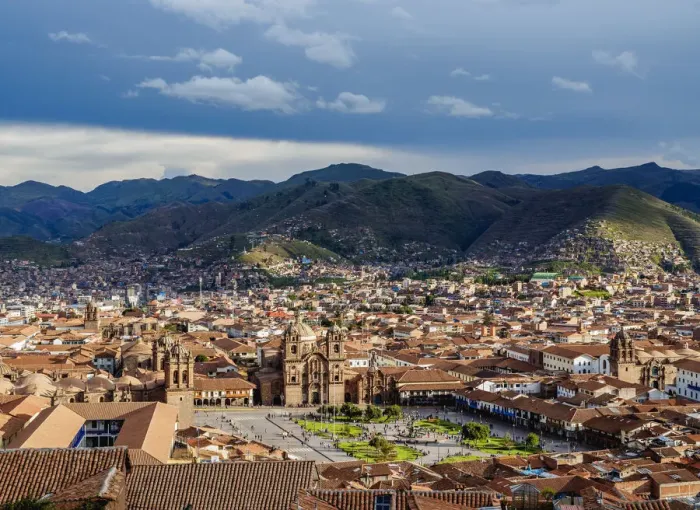 Framed Print : Cusco Main Square Print Framed Print : Cusco Main Square Print
