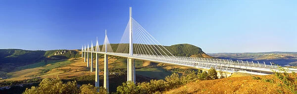 Millau Viaduct over the Tarn River Valley, Millau, France
