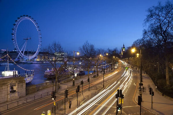 Millennium Wheel & Victoria Embankment, London, England