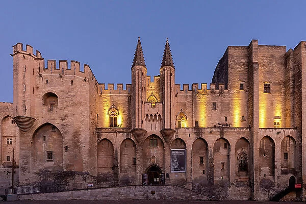 Popes palace, Avignon, Vaucluse, Provence-Alpes-Cote d'Azur, France