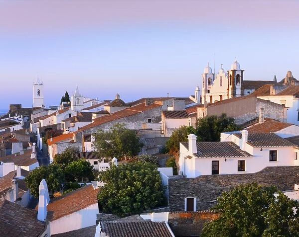 Portugal, Alentejo, Monsaraz, overview at dusk
