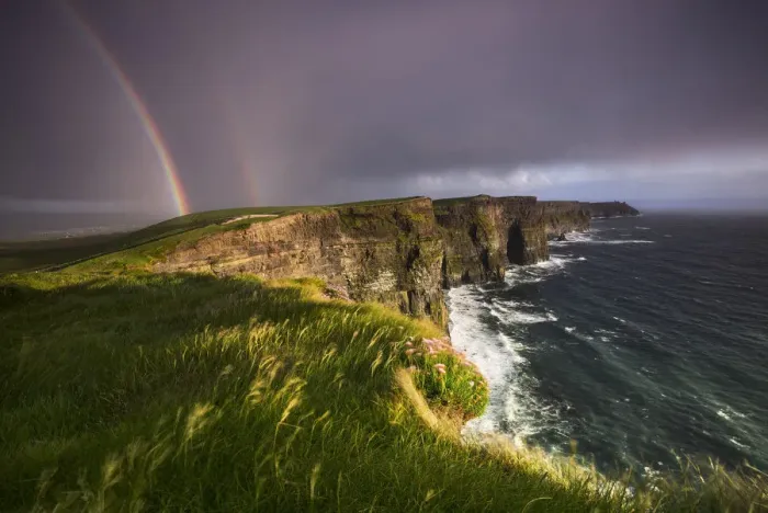 Framed Print : Rainbow Print at Cliffs of Moher, Doolin Framed Print : Rainbow Print at Cliffs of Moher, Doolin