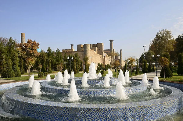 Registan square, a Unesco World Heritage Site, Samarkand. Uzbekistan
