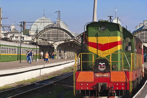 Russia, St Petersburg, Train at St Petersburg Railway Station