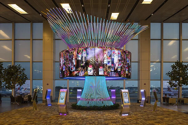 Singapore, Changi, Singapore Changi International Airport, Digital Destiny Tree