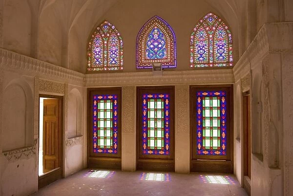 The stained glass windows of traditional house