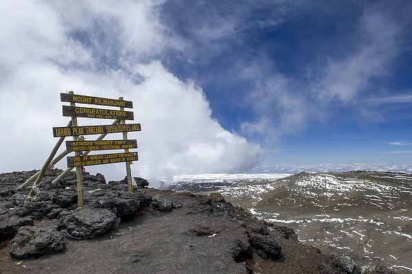The Summit of Mount Kilimanjaro, Uhuru Peak, at 19,340ft
