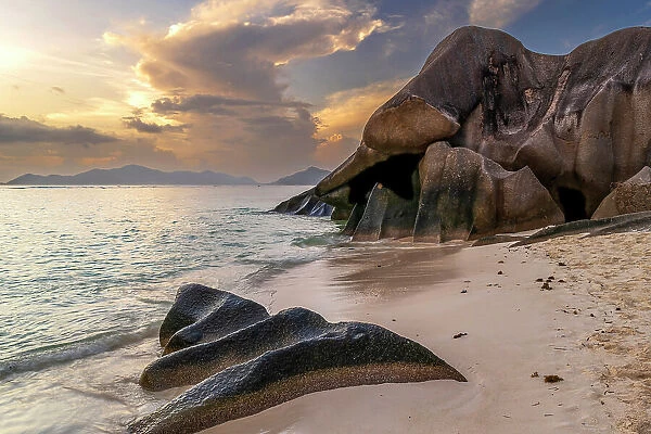 Sunset, Anse Source d'Argent, La Digue, Seychelles