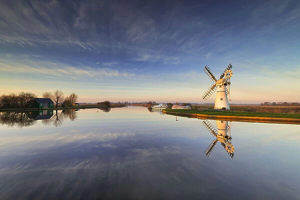 Thurne Mill Reflecting in River Thurne
