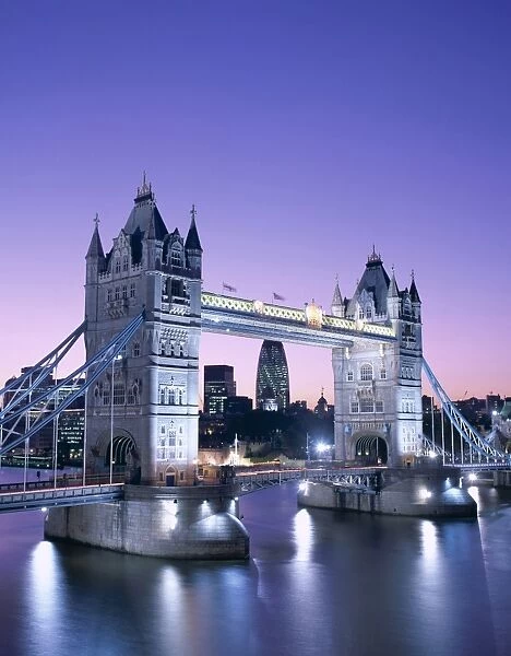 Tower Bridge & Thames River  /  Night View