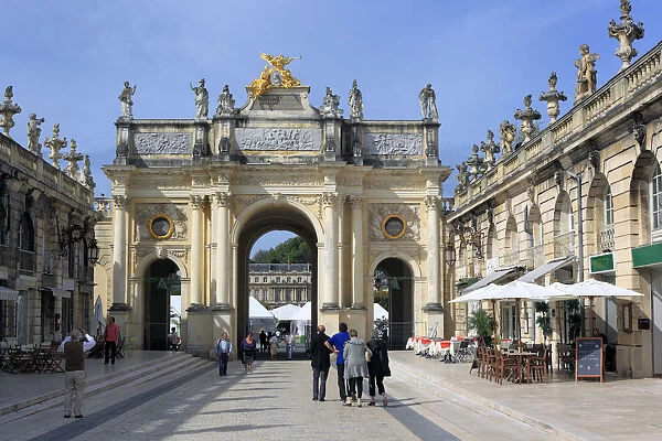 Triumphal arch, Place Stanislas, Nancy, Meurthe-et-Moselle department, Lorraine, France