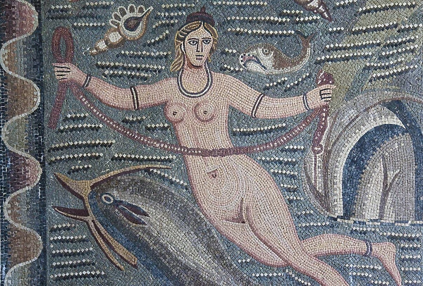 Tunisia, Sidi Bou Said, souvenir mosaic