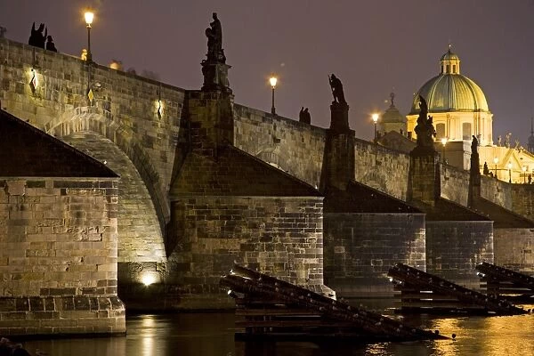 View of Charles Bridge, Prague, Czech Republic