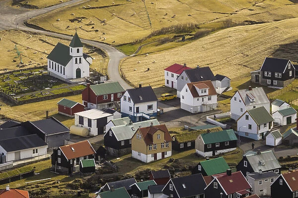 The village of Gjogv. Eysturoy, Faroe Islands
