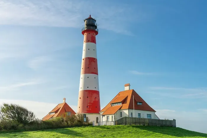 Framed Print : Westerheversand Lighthouse Print Framed Print : Westerheversand Lighthouse Print