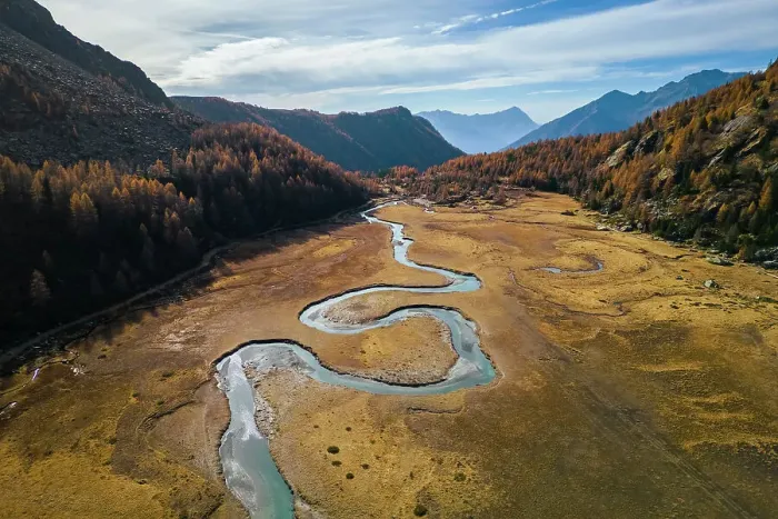 Framed Print : Winding Duino River Print, Val Masino Landscape Framed Print : Winding Duino River Print, Val Masino Landscape