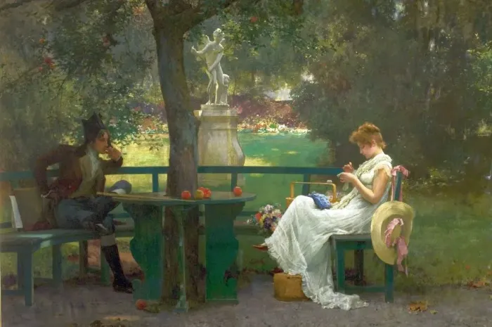 Framed Print : In Love Print: Oil on Canvas Reproduction Framed Print : In Love Print: Oil on Canvas Reproduction