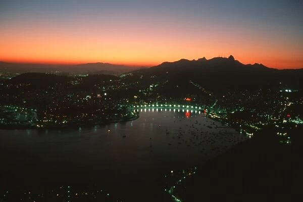 Botafogo beach at dusk, Rio de Janeiro, Brazil