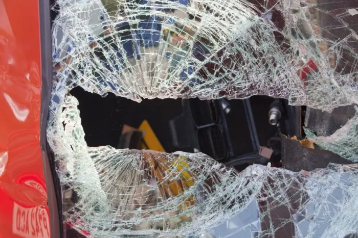 Framed Print : Crashed Car Windscreen Print Framed Print : Crashed Car Windscreen Print