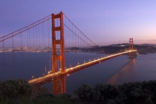 Golden Gate Bridge, famous symbol of San Francisco, California, USA