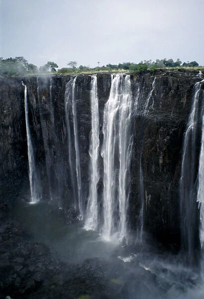 10007783. ZIMBABWE Waterfall Zambezi River Victoria Falls
