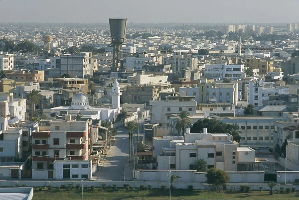 20066326. LIBYA Tripoli View over city centre housing Center