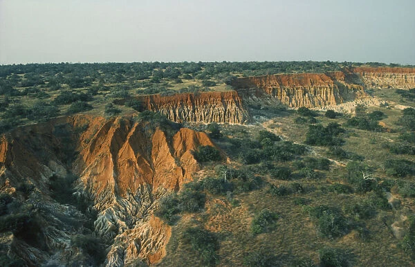 20070638. ANGOLA Landscape Landscape with plateau and jagged rock gully
