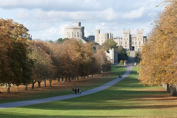 The long walk leading to Windsor castle, Berkshire, England