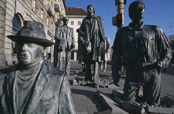 POLAND, Wroclaw Transition statue by Jerzy Kalina 2005 commemorates those people who
