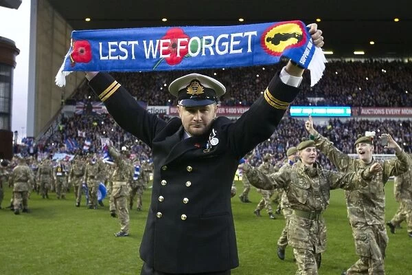 400 Military Personnel Honored at Ibrox Stadium: A Powerful Tribute during Rangers Football Club's Remembrance Day Match (Rangers 2-0 Peterhead)