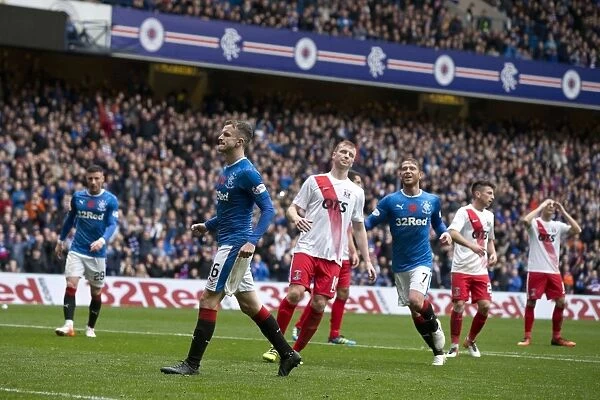 Andy Halliday Scores the Penalty: Rangers vs Kilmarnock, Ladbrokes Premiership, Ibrox Stadium