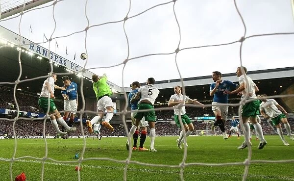 Rangers Darren McGregor Soaring High: Scottish Premiership Semi-Final Play Off Goal at Ibrox Stadium