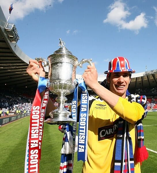 Rangers FC: Carlos Cuellar's Triumph with the Scottish Cup at Hampden Park (2008)