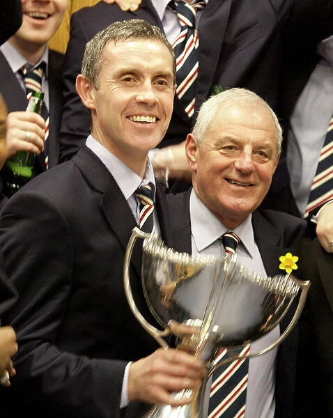 Rangers Football Club: David Weir and Walter Smith Celebrate Co-operative Cup Victory at Ibrox (2011)