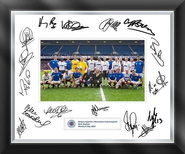 Rangers Legends Signed Mounted Framed Print