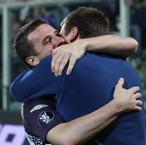 Rangers Penalty Heroes: Barry Ferguson and Lee McCulloch Celebrate UEFA Cup Semi-Final Victory Over Fiorentina