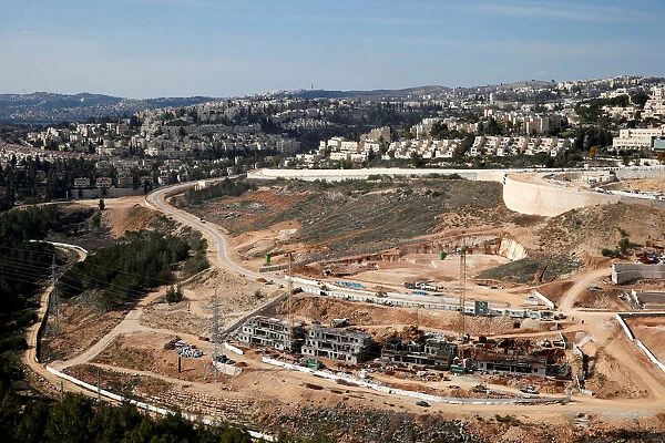 A general view shows the Israeli settlement of Ramot in an area of the occupied West Bank