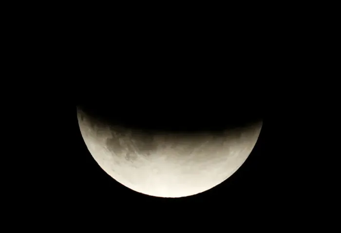 Framed Print : Partial Lunar Eclipse Print Framed Print : Partial Lunar Eclipse Print