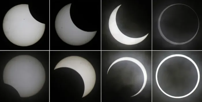 Framed Print : Annular Eclipse Seen in Tokyo Print