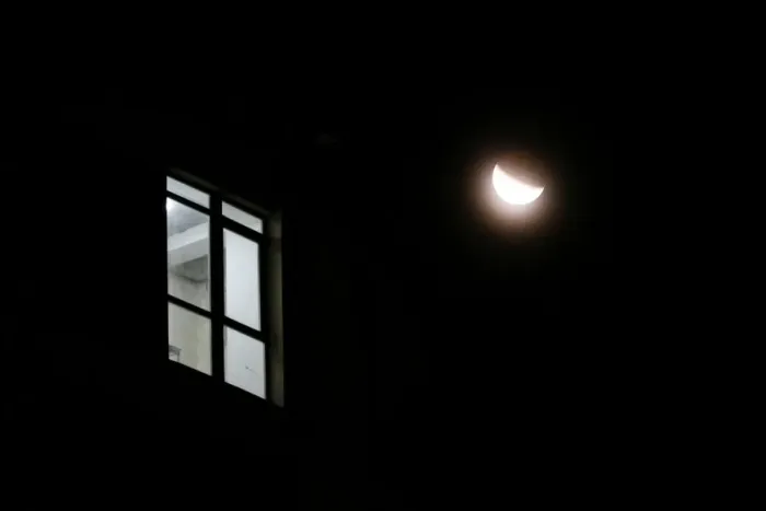 Framed Print : Partial Lunar Eclipse Print Framed Print : Partial Lunar Eclipse Print