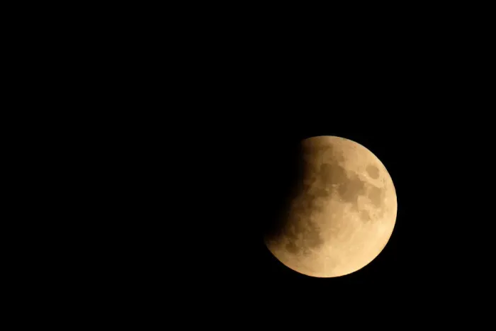 Framed Print : Partial Lunar Eclipse Print in Venice Framed Print : Partial Lunar Eclipse Print in Venice