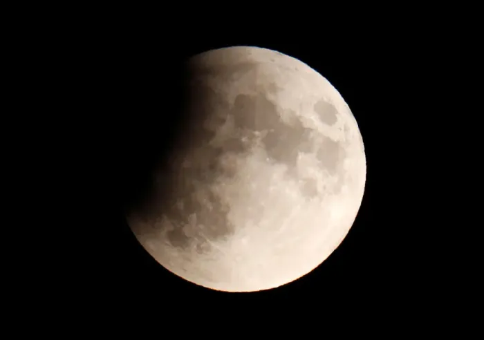 Framed Print : Partial Lunar Eclipse Print Framed Print : Partial Lunar Eclipse Print